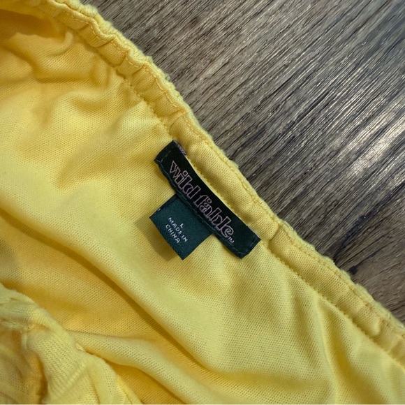 Wild Fable Women Yellow Halter Mini Dress Smocked Bodycon Summer Size Large NEW - Picture 8 of 12